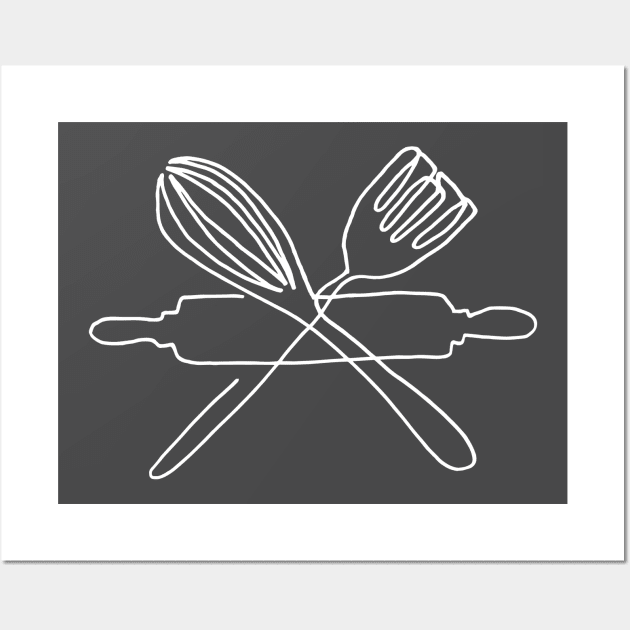 One line kitchen Wall Art by COLeRIC